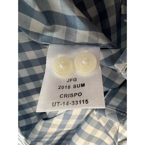 UNTUCKIT Womens Crispo Gingham Checkered Button Down Top~Size 6~Blue White - Picture 10 of 11